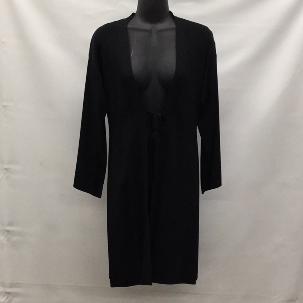 Willi Smith Tie Tunic Long Cardigan Sweater